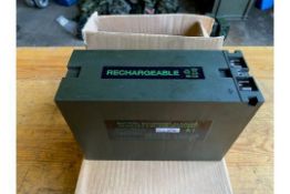 2 x New Unissued Clansman 24 Volt Rechargeable Radio Battery