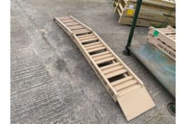 Pair of Heavy Duty Aluminium Folding Quad Bike RTV Ramps, 3.1m long, SWL Per Ramp 600kg