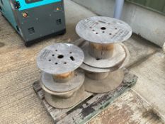 4 x cable Drums, 2 x small 1 x medium 1 x large.