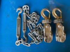 Tie Down Chains, Lifting hooks Etc