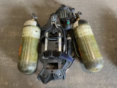 Drager PSS 7000 Self Contained Breathing Apparatus w/ 2 x Drager 300 Bar Air Cylinders