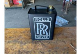 Rolls Royce Hand Painted unused 1 Gall Fuel/Oil Can with Brass Cap