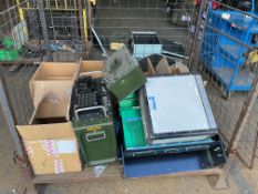 1 x Stillage of Clansman Radio Equipment Spare Parts Cable etc