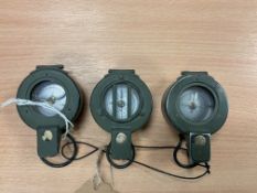 3 x Francis Baker M88 Prismatic Compass