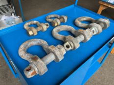 3 x 50 ton D Shackles and 2 x 25 ton D Shackle from MoD