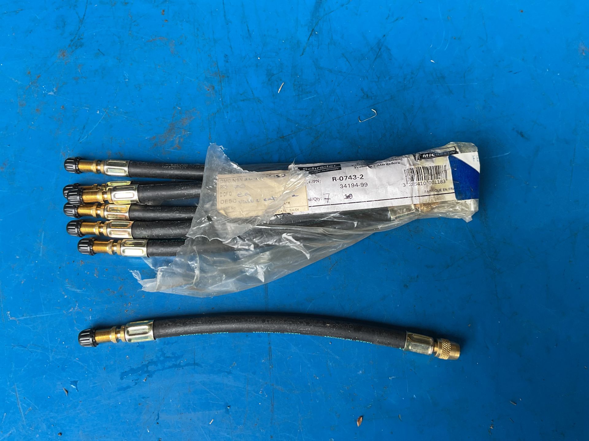 7 x New Unissued Shrader Tyre Inflator Extensions from MoD
