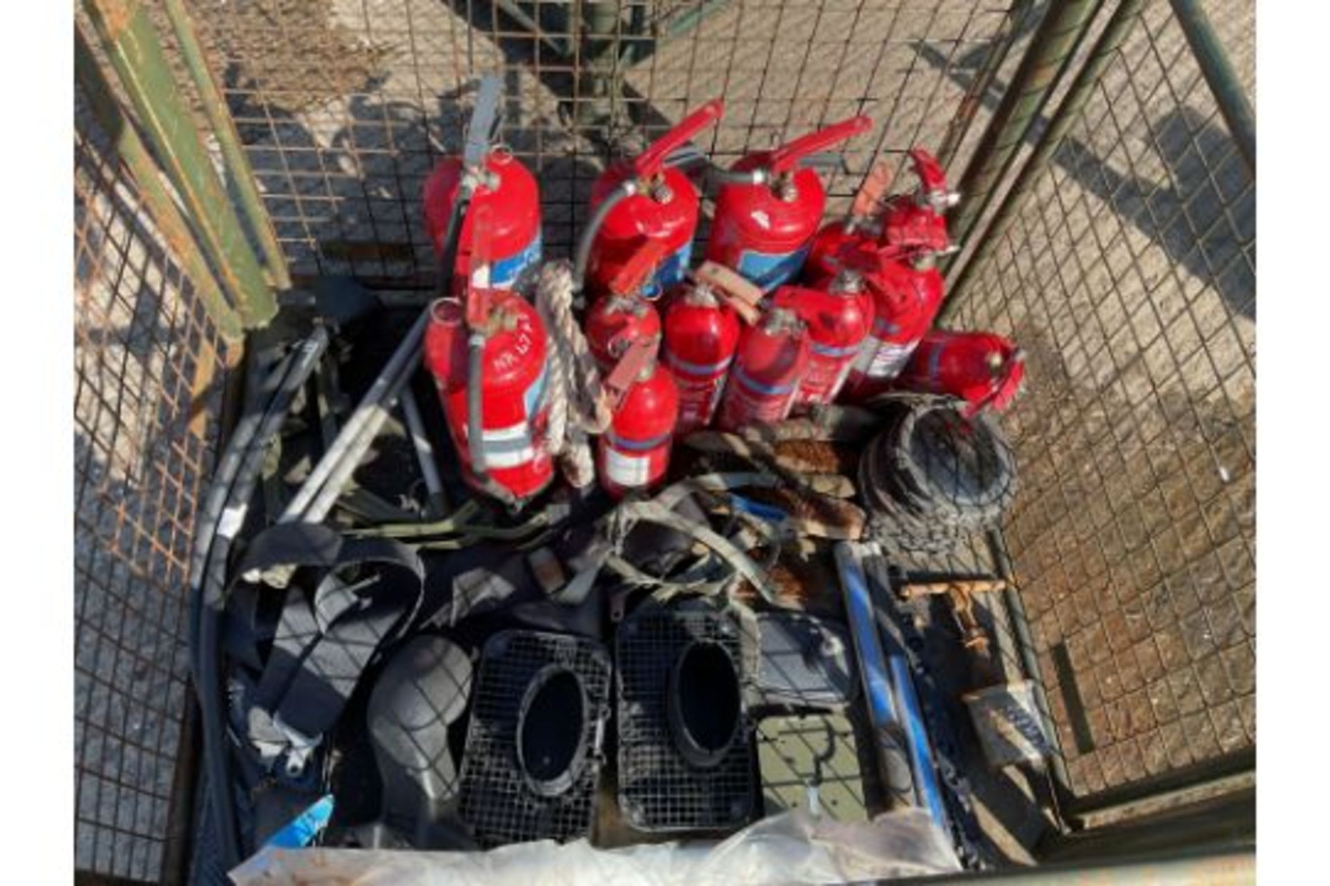 1 x Stillage of Tools, Fire Extinguishers, Snorkels, Straps Etc - Image 2 of 8