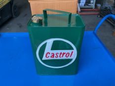 New Castrol Hand Painted 1 Gall Fuel/Oil Can with Brass Cap