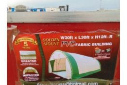 You are bidding on a Heavy Duty Storage Building 20'W x 30'L x 12' H P/No 203012R.