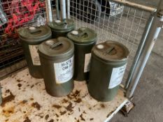 5x OM-33, a high performance mineral oil based hydraulic fluid with non-metal, From MoD Store 25L