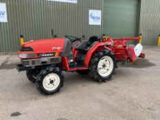 Yanmar F-6 Compact 4 x 4 Diesel Tractor C/w Rotavator 680 hours only