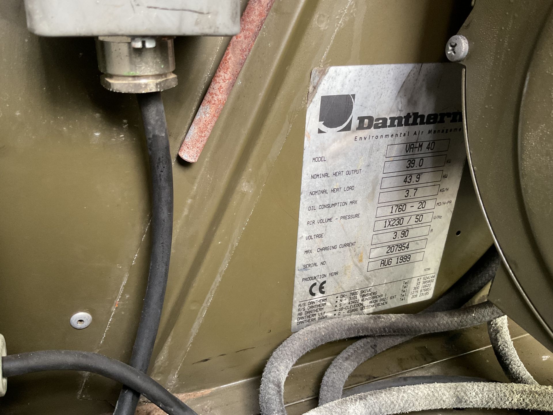 Dantherm VAM 40 Portable Workshop / Building Heater 230V c/w Accessories as shown - Image 24 of 43