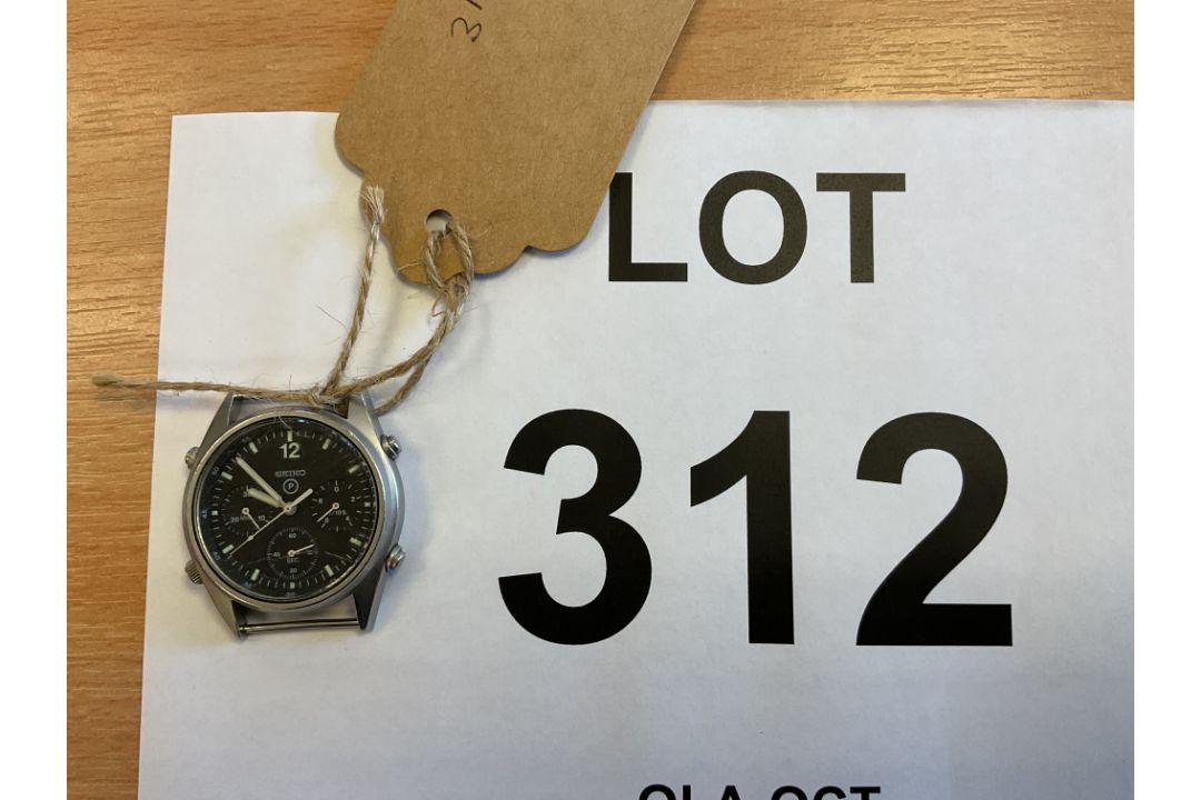 Seiko Gen 1 Pilots Chrono RAF Harrier Force Issue. Nato Markings, Date 1984 - Image 4 of 4