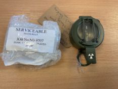 Unissued Stanley London British Army Brass Prismatic Compass Nato Marks, Original Packing