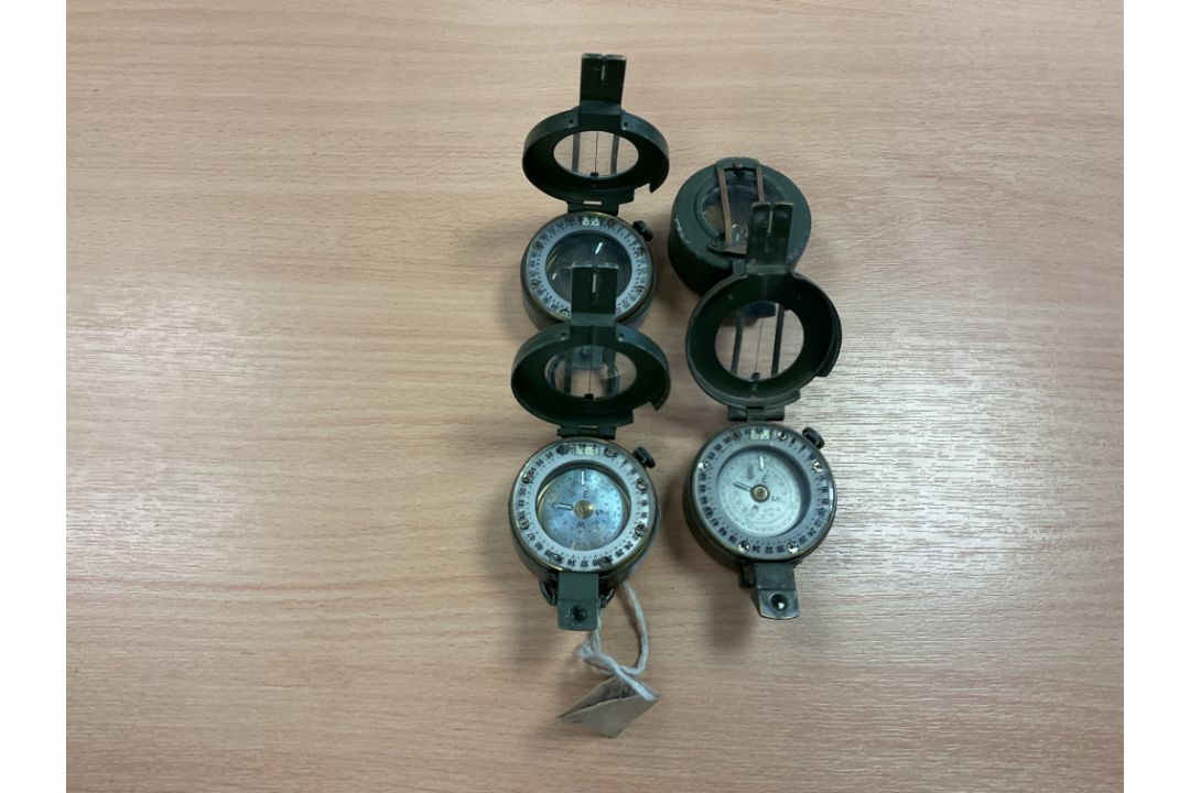 4 x Stanley London British Army Prismatic Compasses - Image 1 of 3