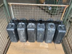 6 x British Army 5 Gall Water Cans c/w Tops