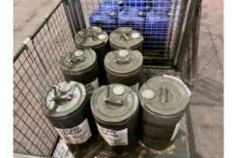 7 x OM-100, high grade mineral oil based lubricating gear oil, light service. 25L from MoD Store