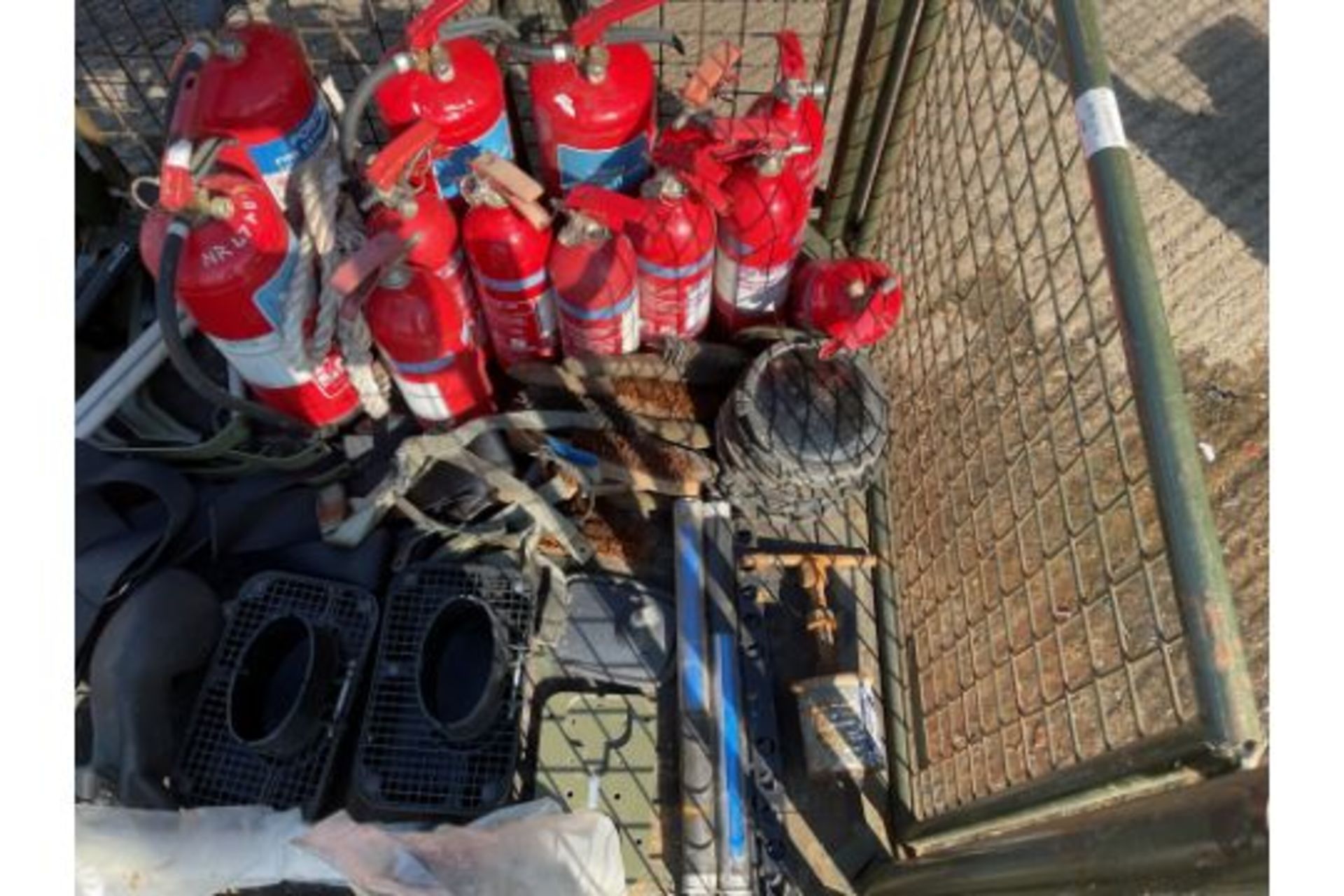 1 x Stillage of Tools, Fire Extinguishers, Snorkels, Straps Etc - Image 4 of 8