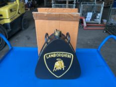 New Hand Painted Lamborghini 1 Gall Fuel/Oil Can with Brass Cap