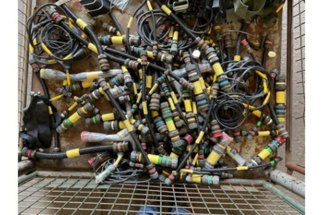 1 x Stillage of radio leads, straps etc. - Image 1 of 4