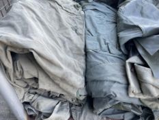 1X STILLAGE OF CANVAS CANOPY COVERS, BEDFORD, LEYLAND, DAF, ETC