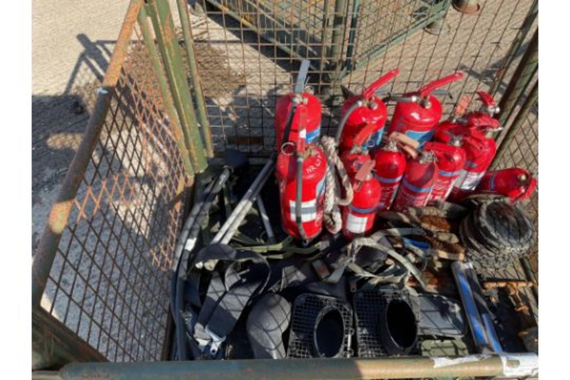 1 x Stillage of Tools, Fire Extinguishers, Snorkels, Straps Etc - Image 3 of 8