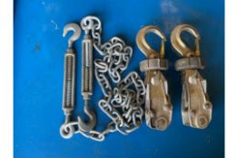 Tie Down Chains, Lifting hooks Etc