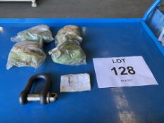 5X NEW UNISSUED 2 TONNE D SHACKLES FROM MOD STOCKS