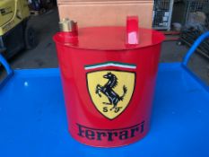 New Hand Painted Ferrari 2 Gall Fuel / Oil Can with Brass Cap