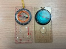 2 x British Army Map Reading Compasses