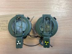 2 x Stanley London British Army Brass Prismatic Compass Nato Markings