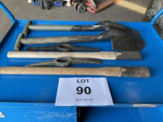 4X Very Rare Land Rover short Shovels, Picks, and Helves Lighweight 10/ Etc