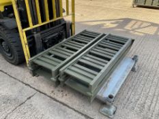 1 x Unissued Pair of Aluminium 2m Gap Folding Crossing Ramps