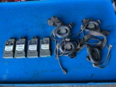 4x British Army Selex PRR Radios c/w Headsets