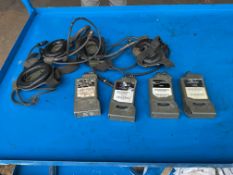 4x British Army Selex PRR Radios c/w Headsets