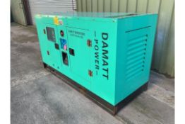 Unissued 2023 Damatt CA 30 37.5 KVA 3/single phase 400/230 VDiesel Generator