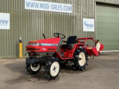 YANMAR KE-3, Compact 4 x 4 Diesel Tractor C/w Rotavator Attachment.