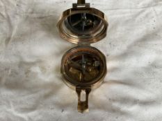 VERY NICE BRASS STANLEY LONDON PRISMATIC MARCHING COMPASS