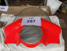 MOTOR CYCLE UNISSUED FRONT SCREEN AND COVER FROM MOD