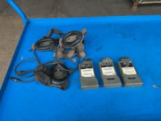 3x British Army Selex PRR Radios c/w Headsets