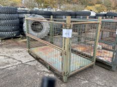 Large MoD Heavy Duty Steel Stillage with Removable Sides and Fixed Corner posts