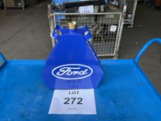 UNUSED FORD 1 GALL HAND PAINTED FUEL/ OIL CAN C/W BRASS CAP