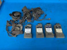 4x British Army Selex PRR Radios c/w Headsets