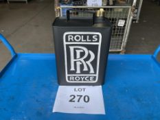 1GALL ROLLS ROYCE HAND PAINTED FUEL/OIL CAN C/W BRASS CAP