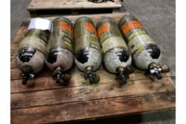 5 x Drager 300 Bar Air Cylinders.