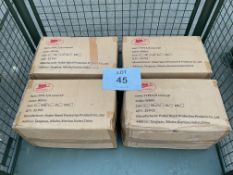 4 x Boxes of unused Disposable Protective Chemical Coveralls. Sizes Large & Medium