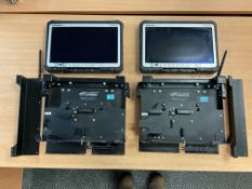 2 x PANASONIC TOUGHBOOK CF-D1 with a wall charger, Vehicle dock & DC Adapter from UK Fire and Rescue