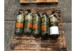 5 x Drager 300 Bar Air Cylinders.