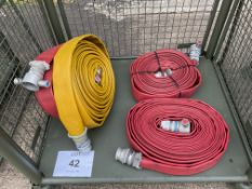 4 x 64mm Angus Duraline Hoses direct from a UK Fire & Rescue Service.