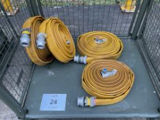 4 x 52mm Angus Duraline Hoses from Uk Fire & Rescue Service.